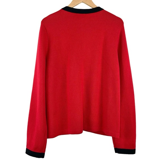 NWT Talbots Sweater Blazer in Red and Black - Picture 5 of 5